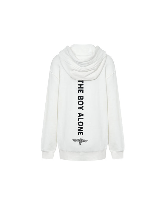 Letter Print Zipper Long Sleeve Hoodie Jacket