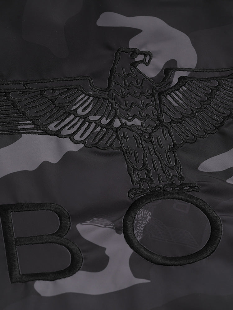 ALL OVER PRINT TUSKER TEMPLE PUFFER PARKA BLACK