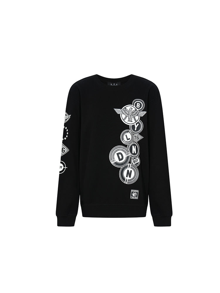 Graphic Round Neck Long Sleeve Sweatshirt
