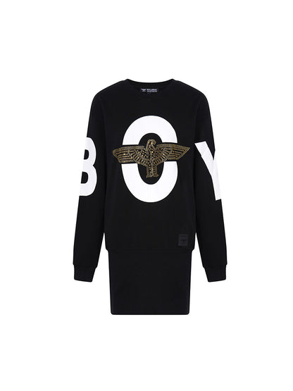 Graphic Long Sleeve Oversized Sweatshirt